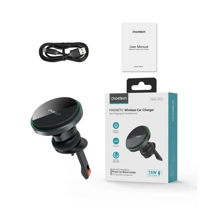 Magnetic Car Charger Holder CHOETECH T204-F 15W with LED