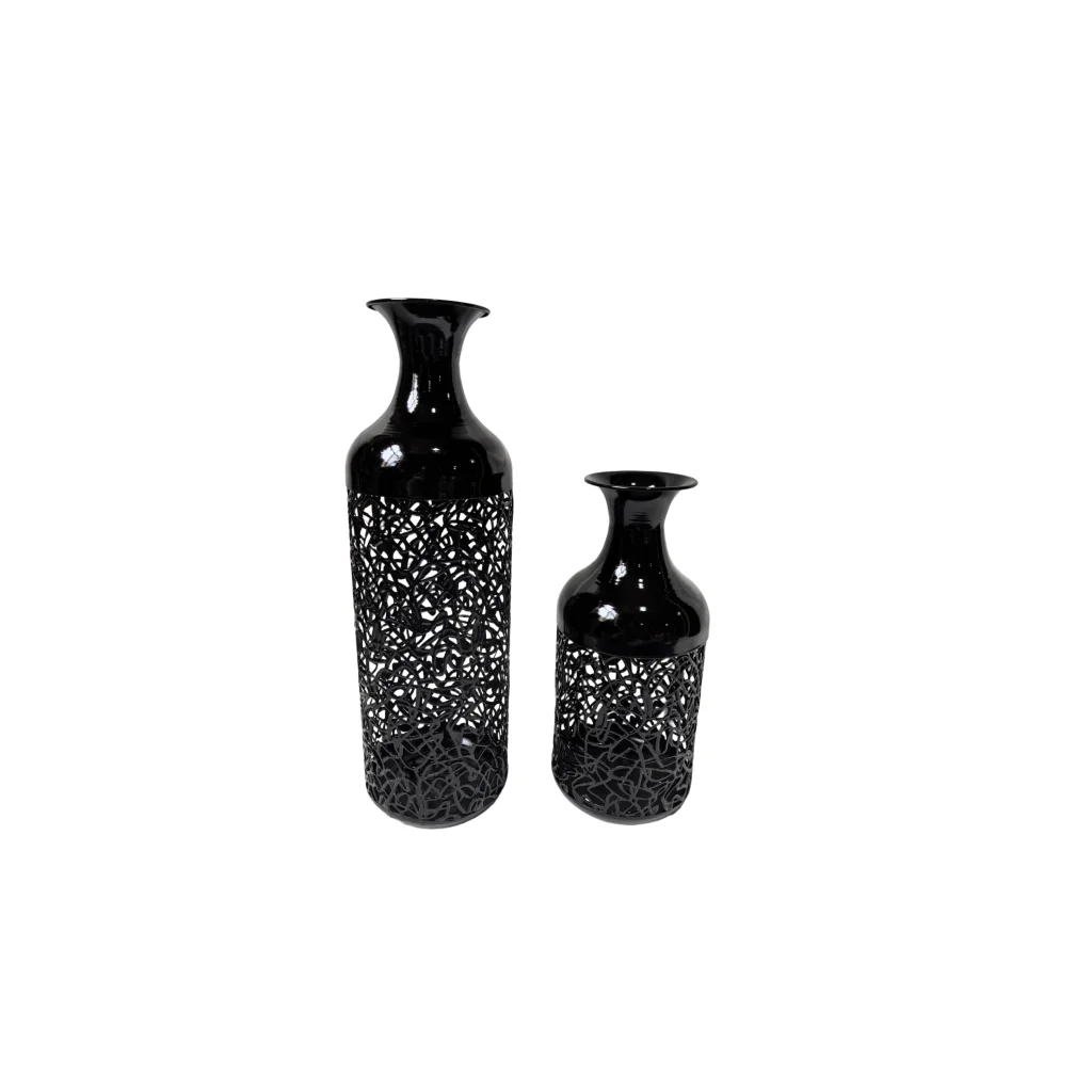 Maya Vase - Set of 2 - Black - Home & Garden > Decor >
