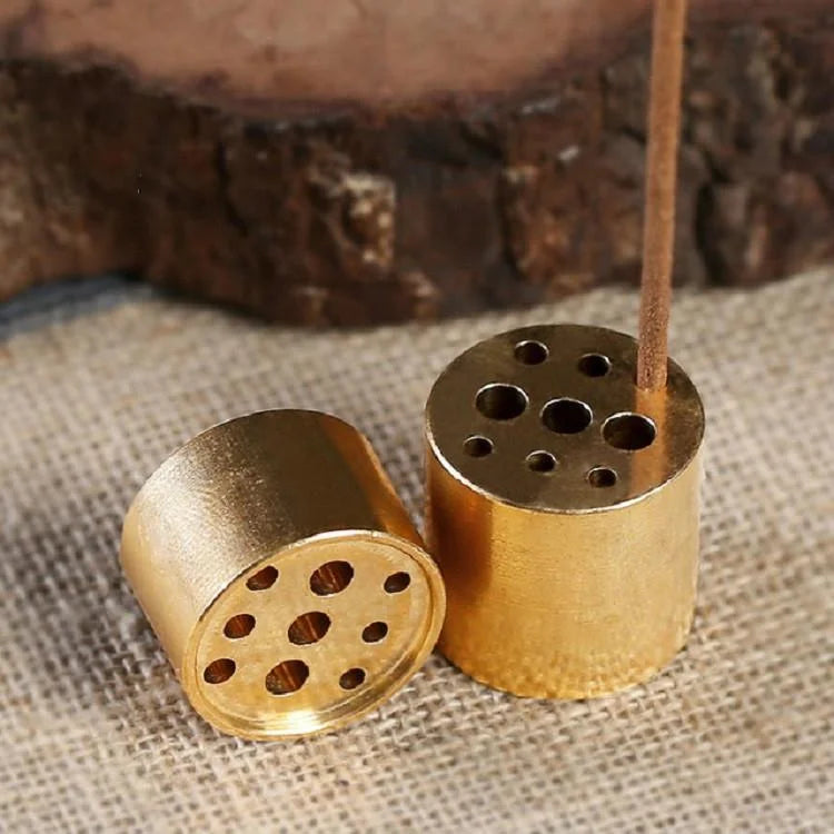 Medium Copper Nine-hole Incense Stick Plate Burner - Set