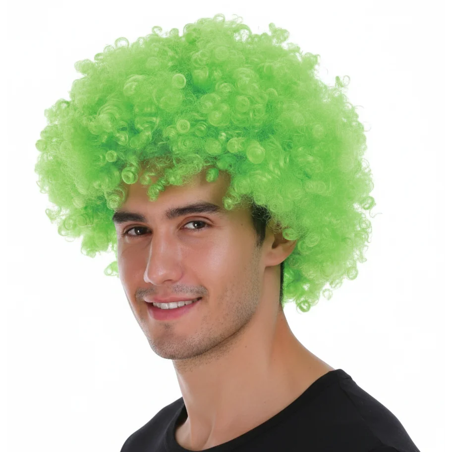 Mens DELUXE AFRO WIG Curly Hair Costume Party Fancy Disco