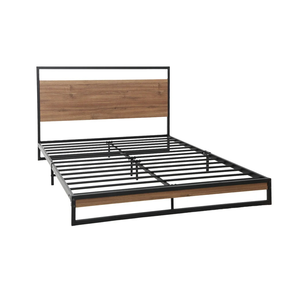 Metal Bed Frame King Single Size Mattress Base Platform