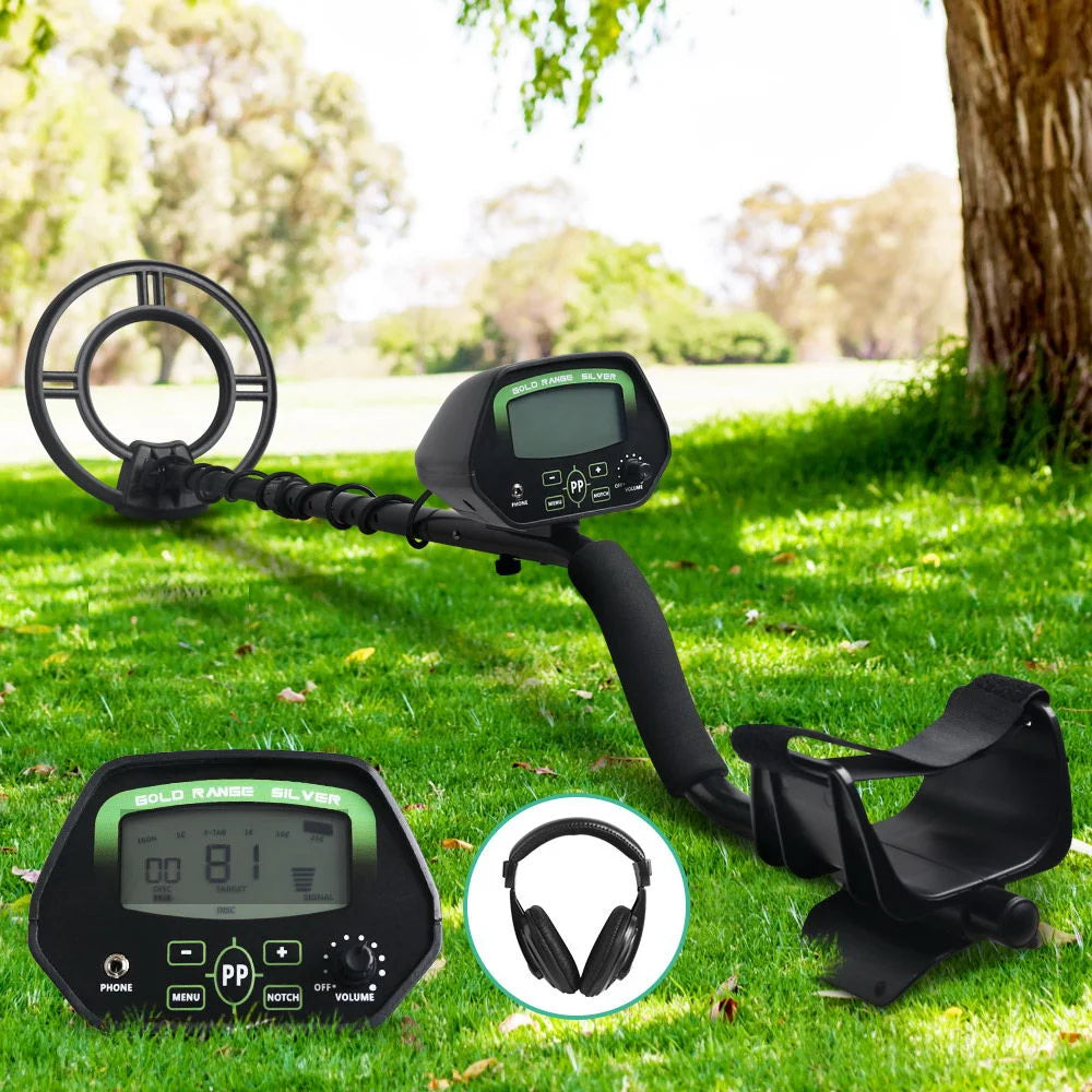 Metal Detector LCD Screen with Headphones Black - Outdoor
