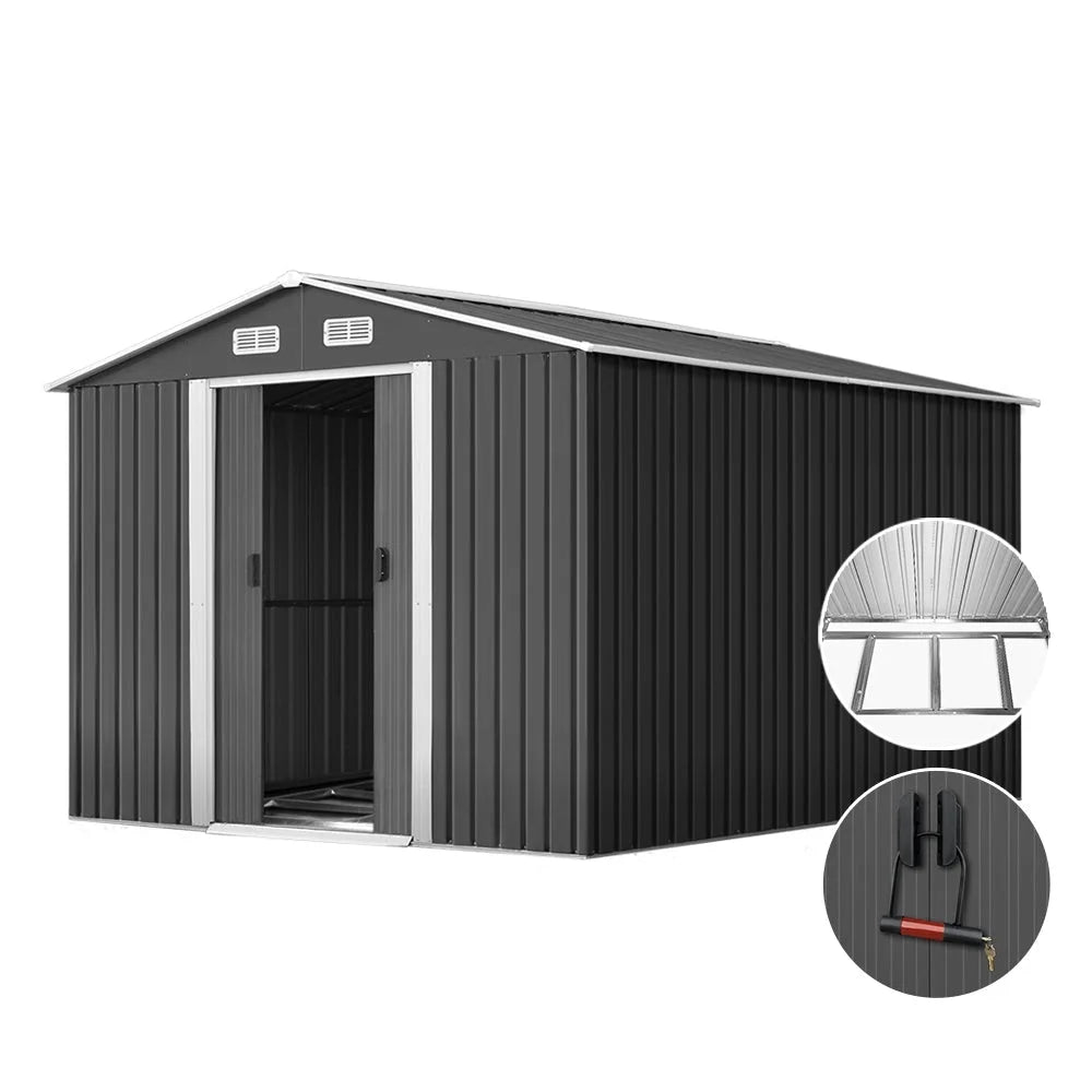 Metal Shed 2 02x3 89m Grey 02 x