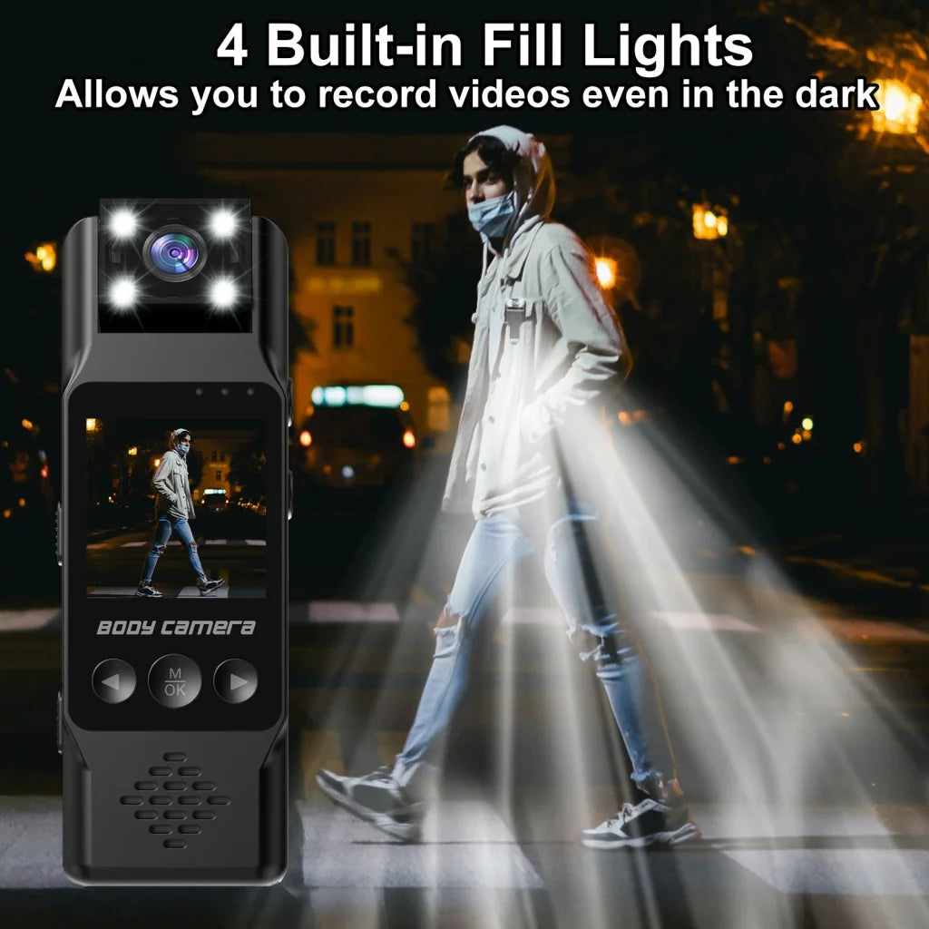 Mini Body Camera with 180 Rotatable Lens Night Vision &