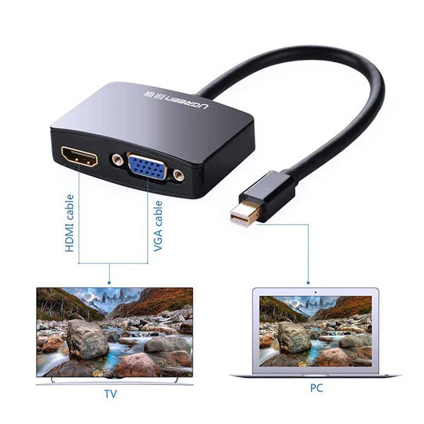 Mini DisplayPort to HDMI/VGA Adapter 4K - Black (10439)