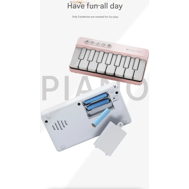 Mini Pocket Piano Electronic Keyboard - 17 Keys Multiple