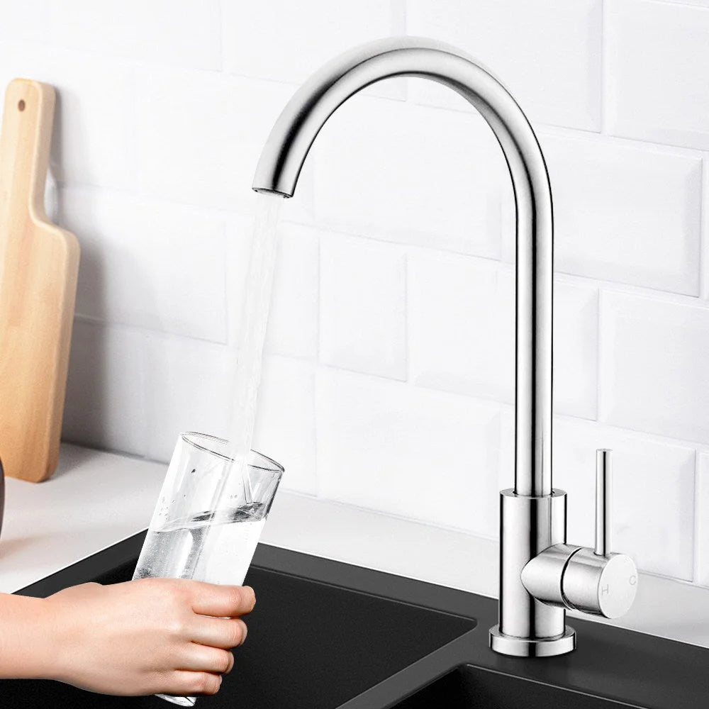 Mixer Faucet Tap Silver - Cefito