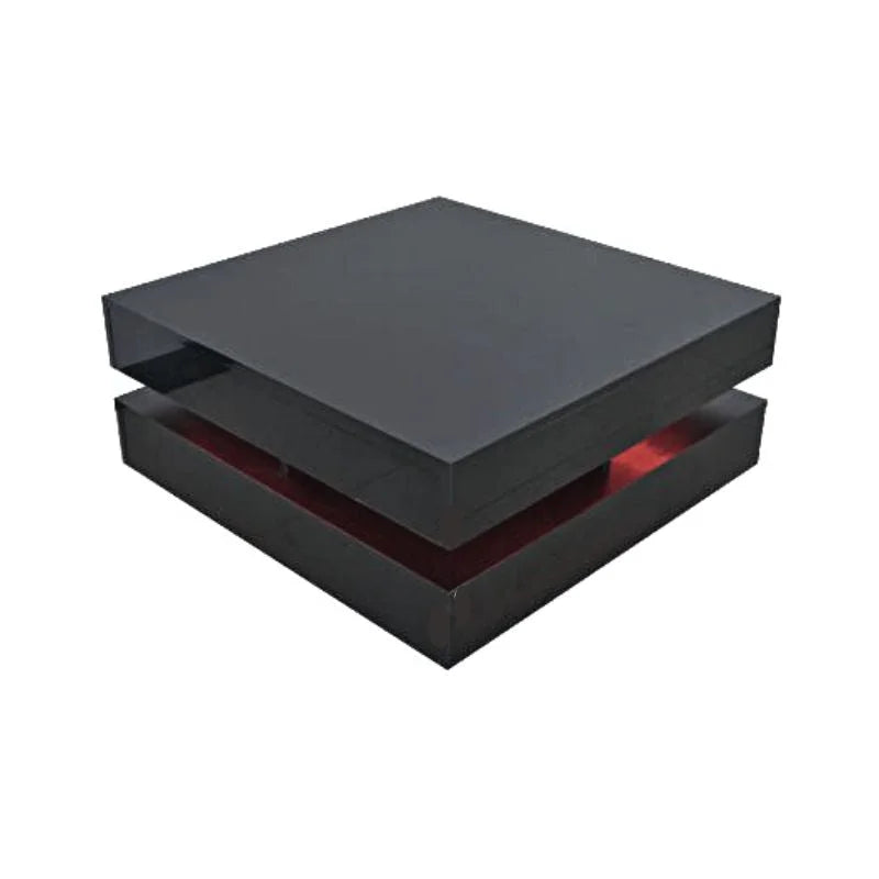 Modern Large High Gloss Coffee Table - With LED Lights