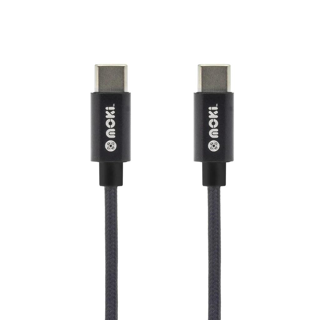 MOKI Braided Type-C to Type-C SynCharge Cable - 90cm/3ft
