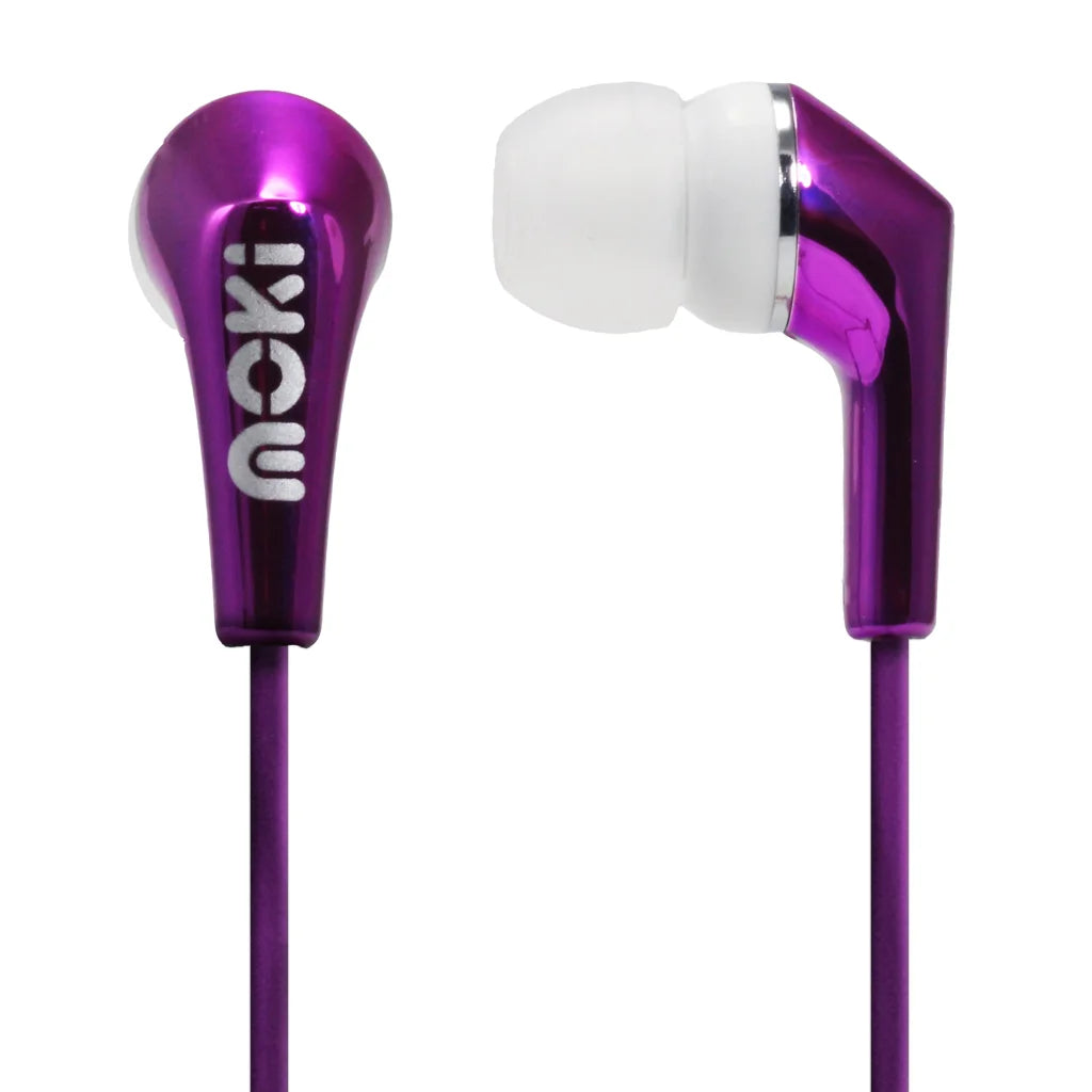 MOKI Metallics Earphones - Pink