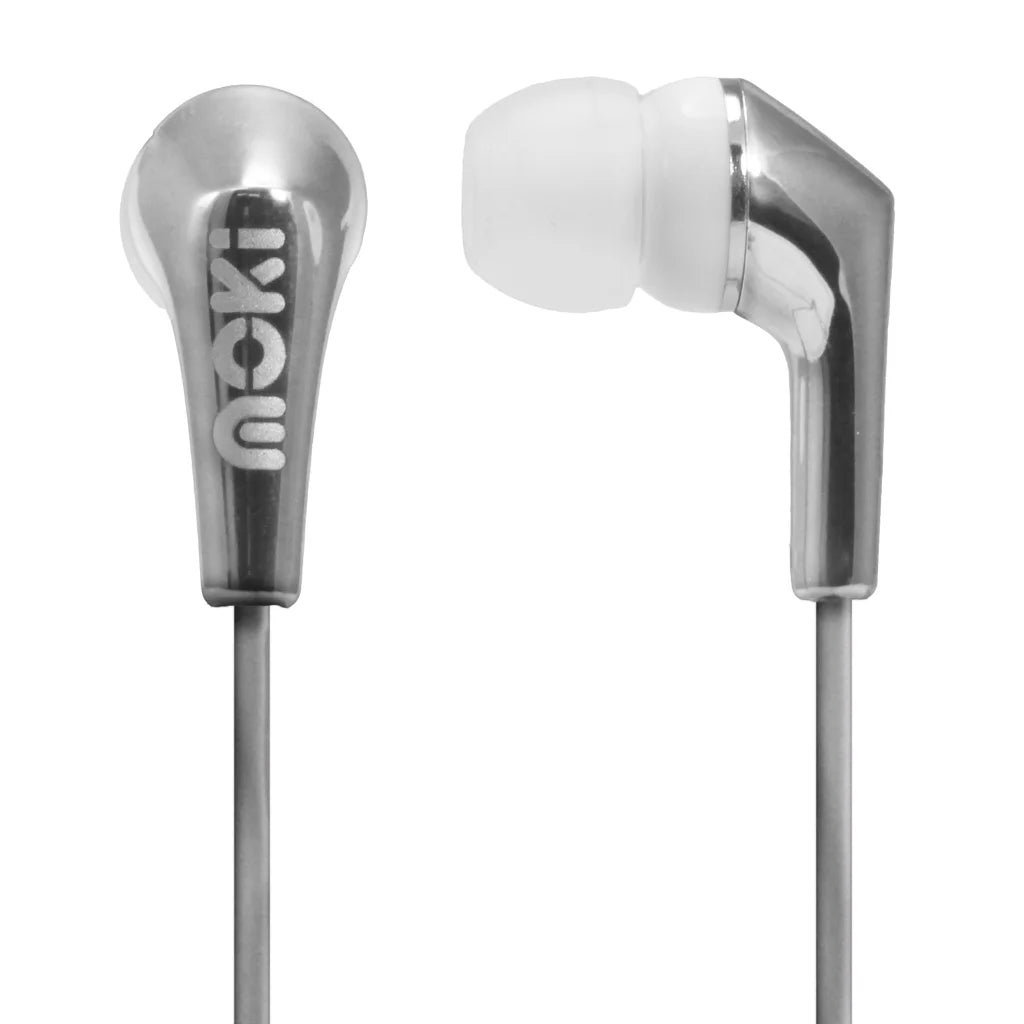 MOKI Metallics Earphones - Silver