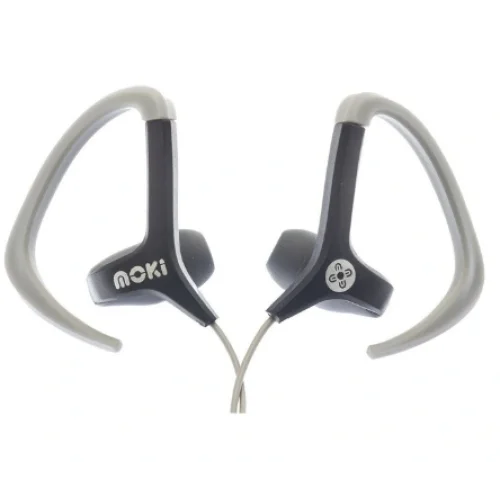MOKI UltraLite Sports Earbuds with Mic - Black/Grey