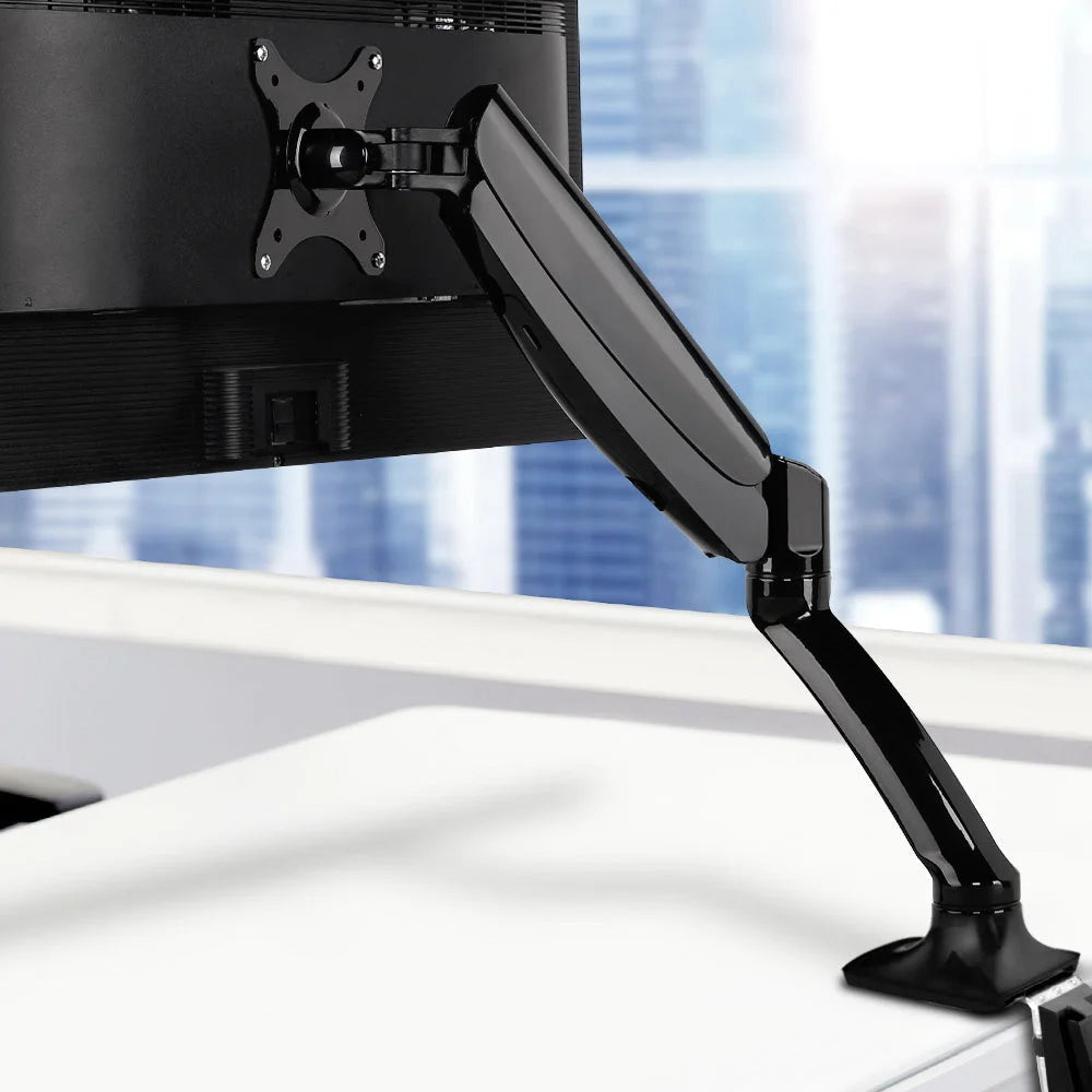 Monitor Arm Mount Single Gas Black - Office