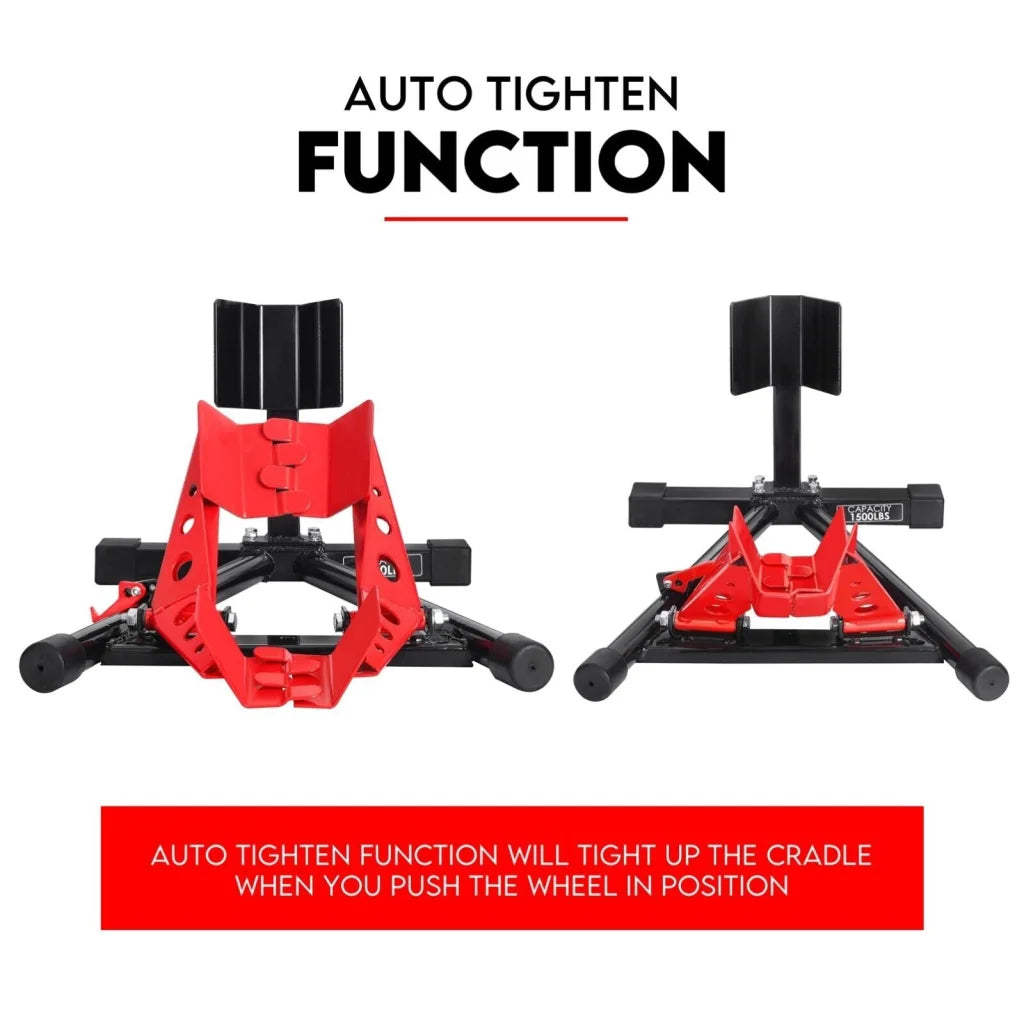 Motorcycle Stand Heavy Duty Front Wheel Chock Trailer