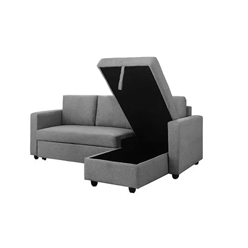 Murry 2 Seater Sofa Bed with Pull-Out Storage Corner Lounge