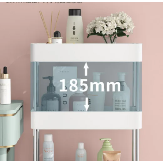 Narrow Rolling Storage Cart 4 Tier - Furniture