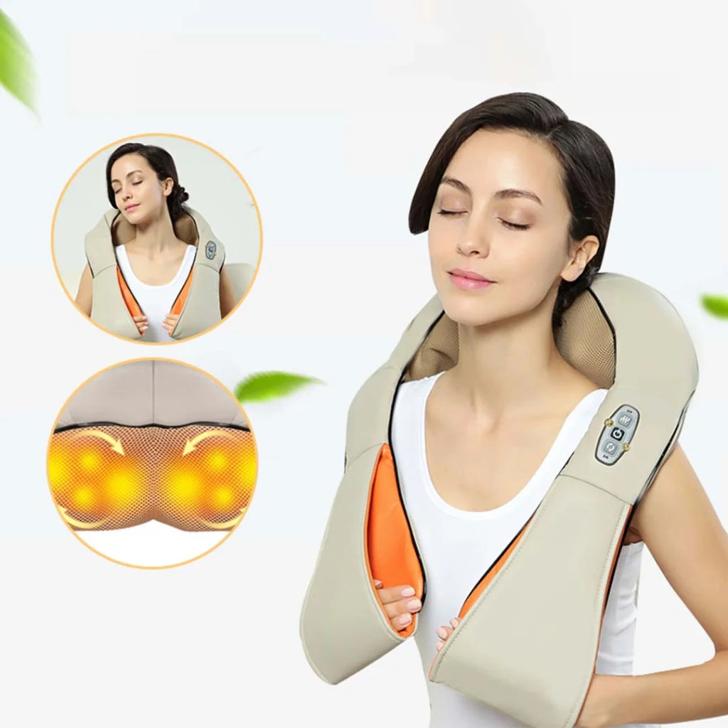 Neck Shoulder Body Massager Set Premium 2X Kneading with Heat Therapy Health Care