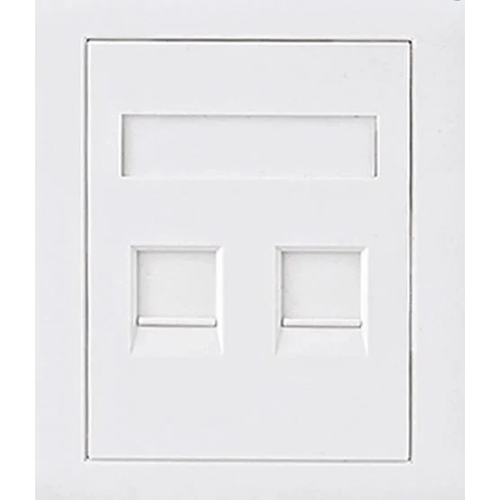 Network Wall Face Plate ASTROTEK CAT6 RJ45 86x86mm 2 Port
