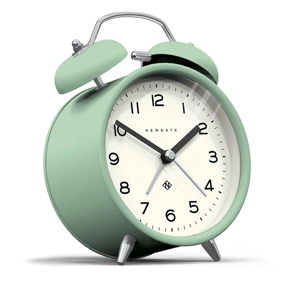 Newgate Charlie Bell Echo Alarm Clock - Matte Neo Mint