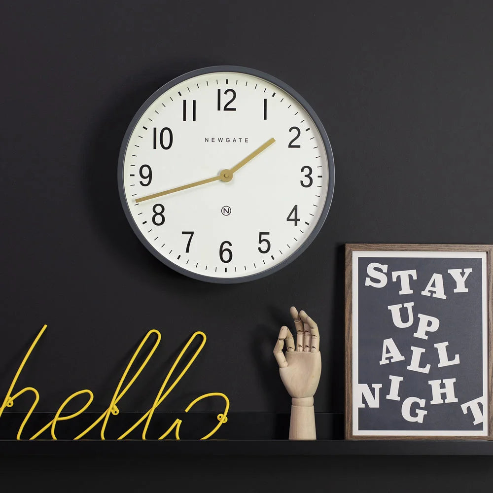 Newgate Mr Edwards Clock - Matte Blizzard Grey - Home &