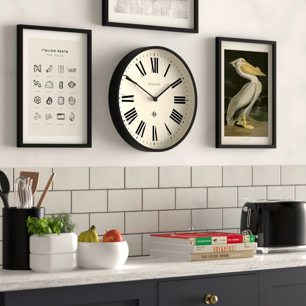 Newgate NThree Clock - Italian Black - Home & Garden