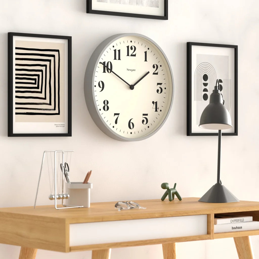 Newgate NTwo Wall Clock - Matte Posh Grey - Home & Garden