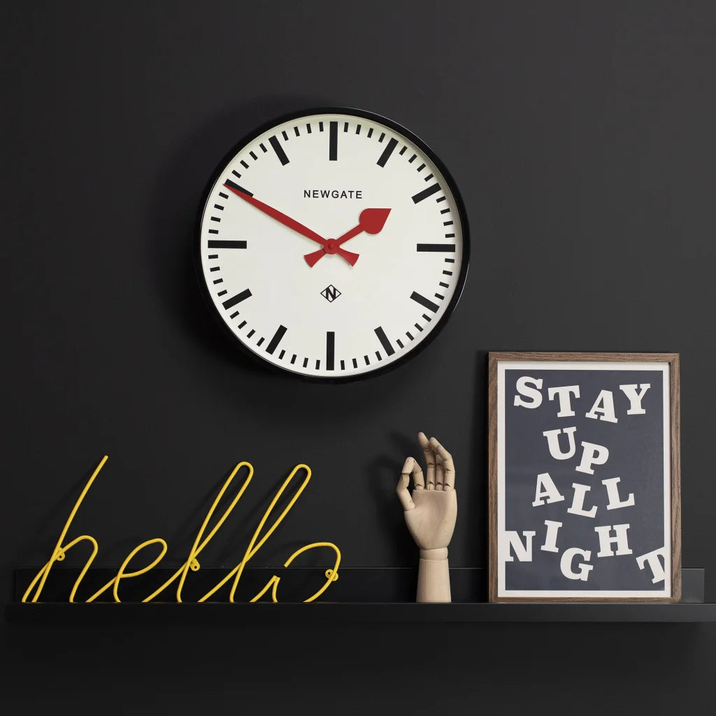 Newgate Putney Clock - Black - Home & Garden