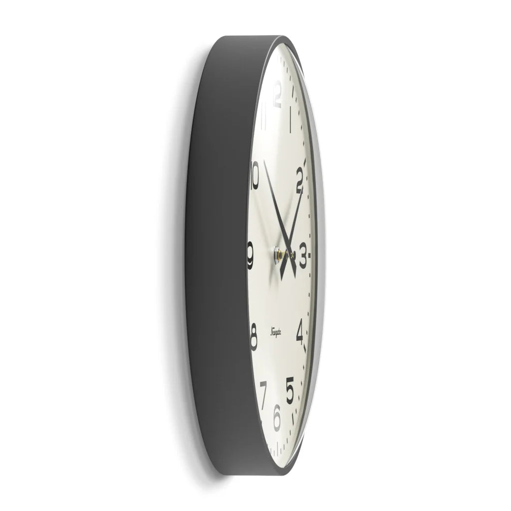 Newgate Radio City Wall Clock - Black Arabic Dial Matte