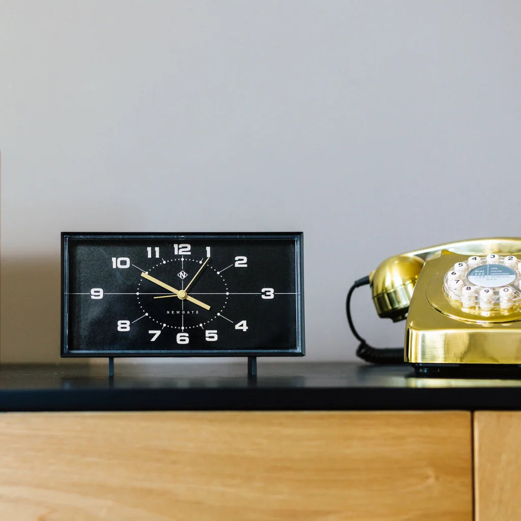 Newgate Wideboy Alarm Clock - Black Reverse Dial - Home &