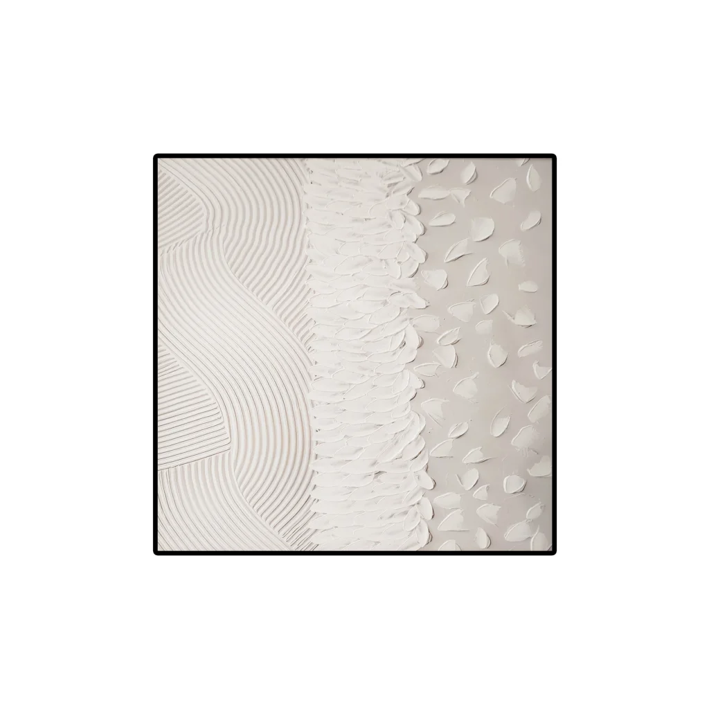 Nordic Square Framed Canvas Wall Art - Small - Home &