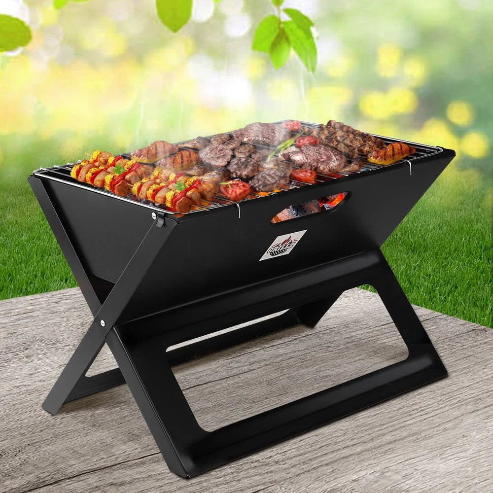 Notebook Charcoal BBQ Grill Portable - BBQ