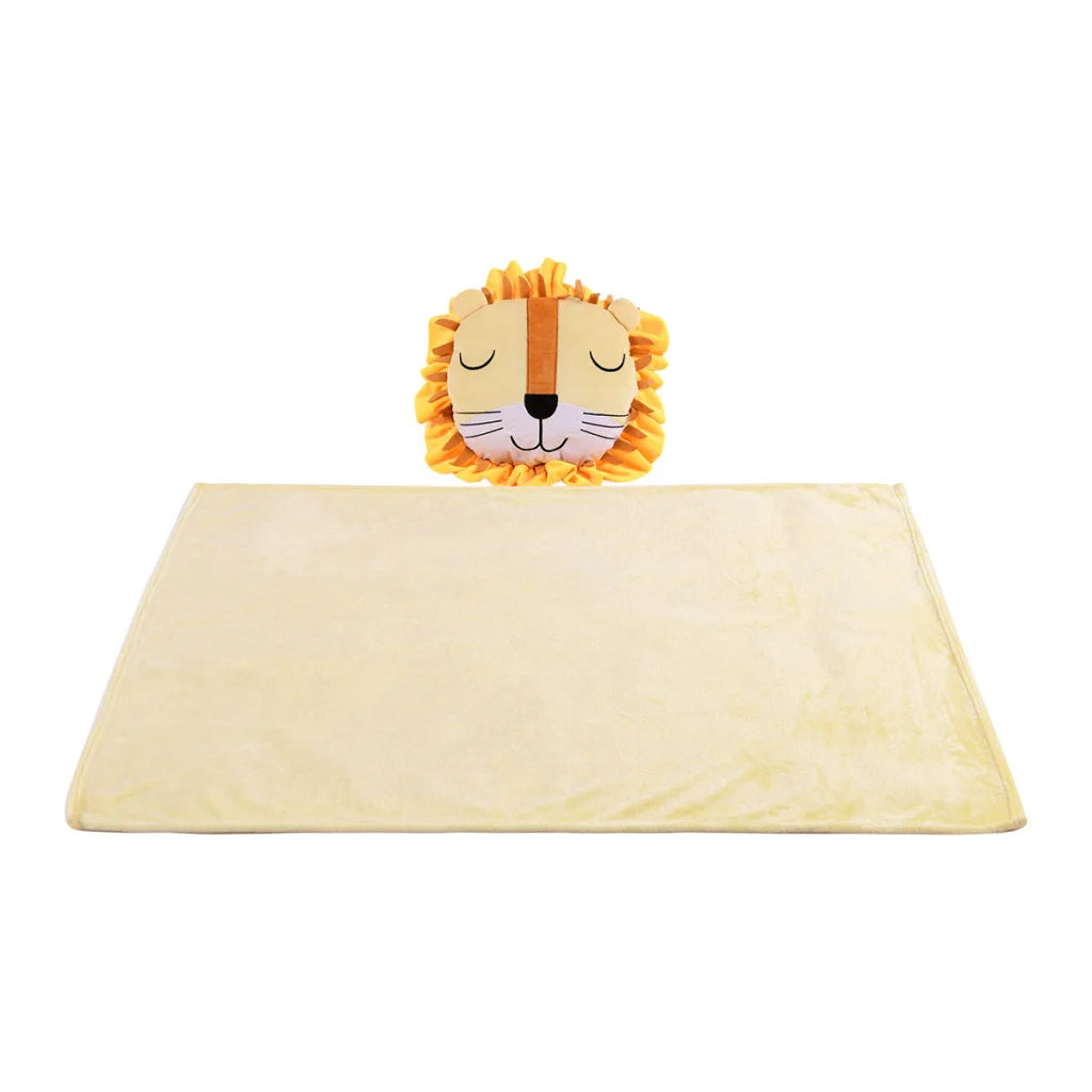 Novelty Cushion/Throw Happy Kids Lion - Home & Garden