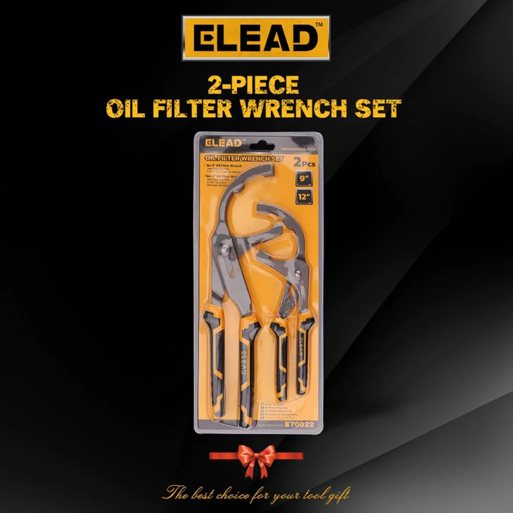 Oil Filter Wrench Set Adjustable - 9’’ & 12’’ Pliers