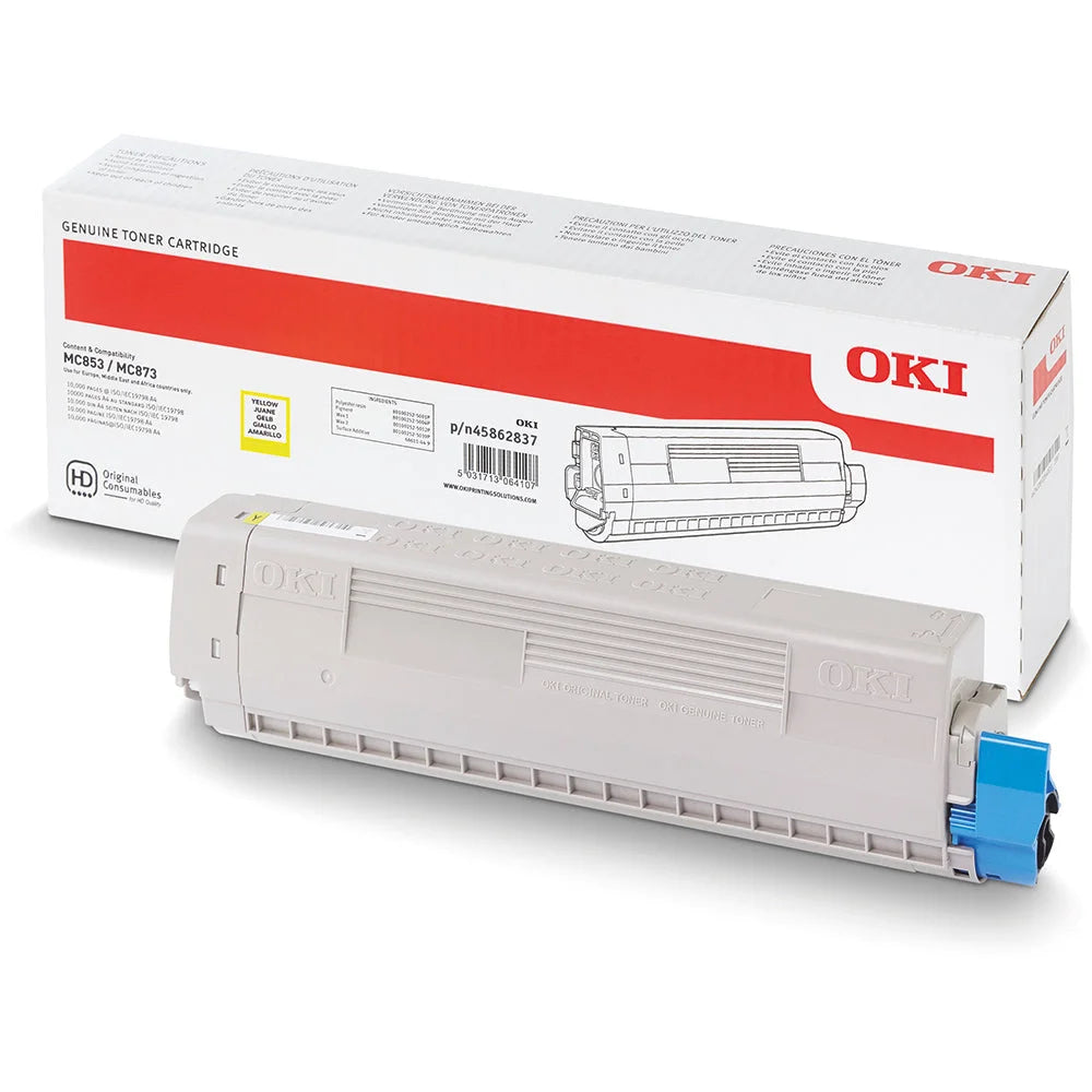 OKI MC873 Yellow Toner