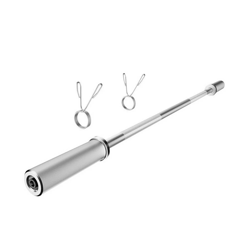 Olympic barbell bar with weights lifting dumbbells training