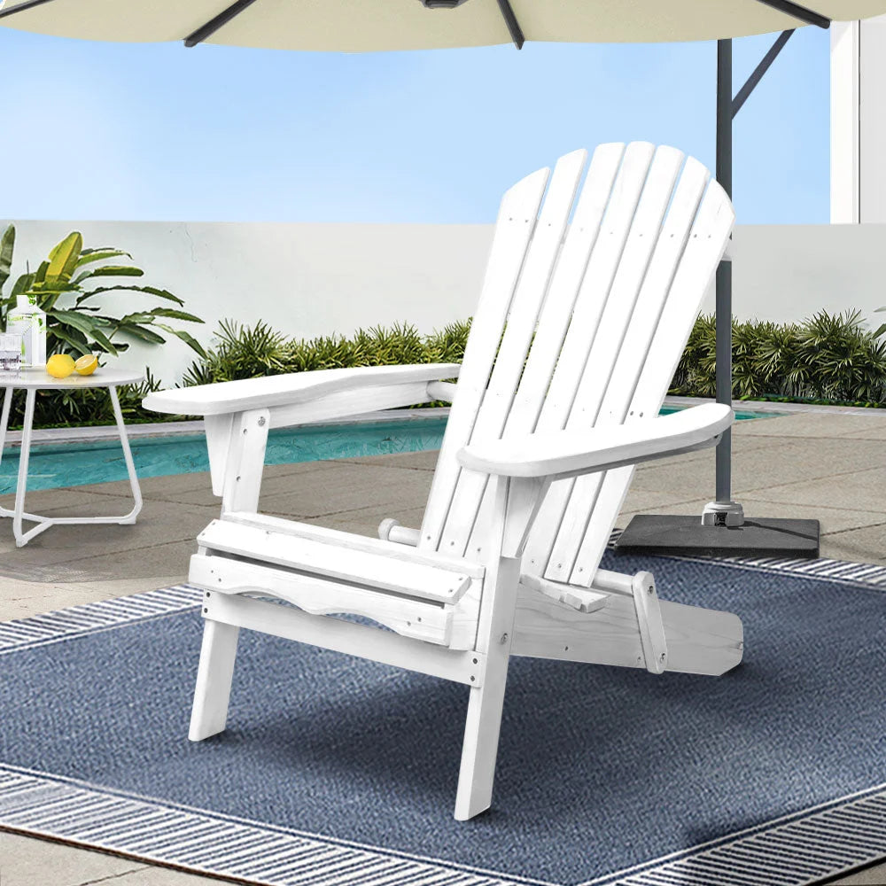 Outdoor Adirondack Chairs Wooden Patio Beach Garden Lounge