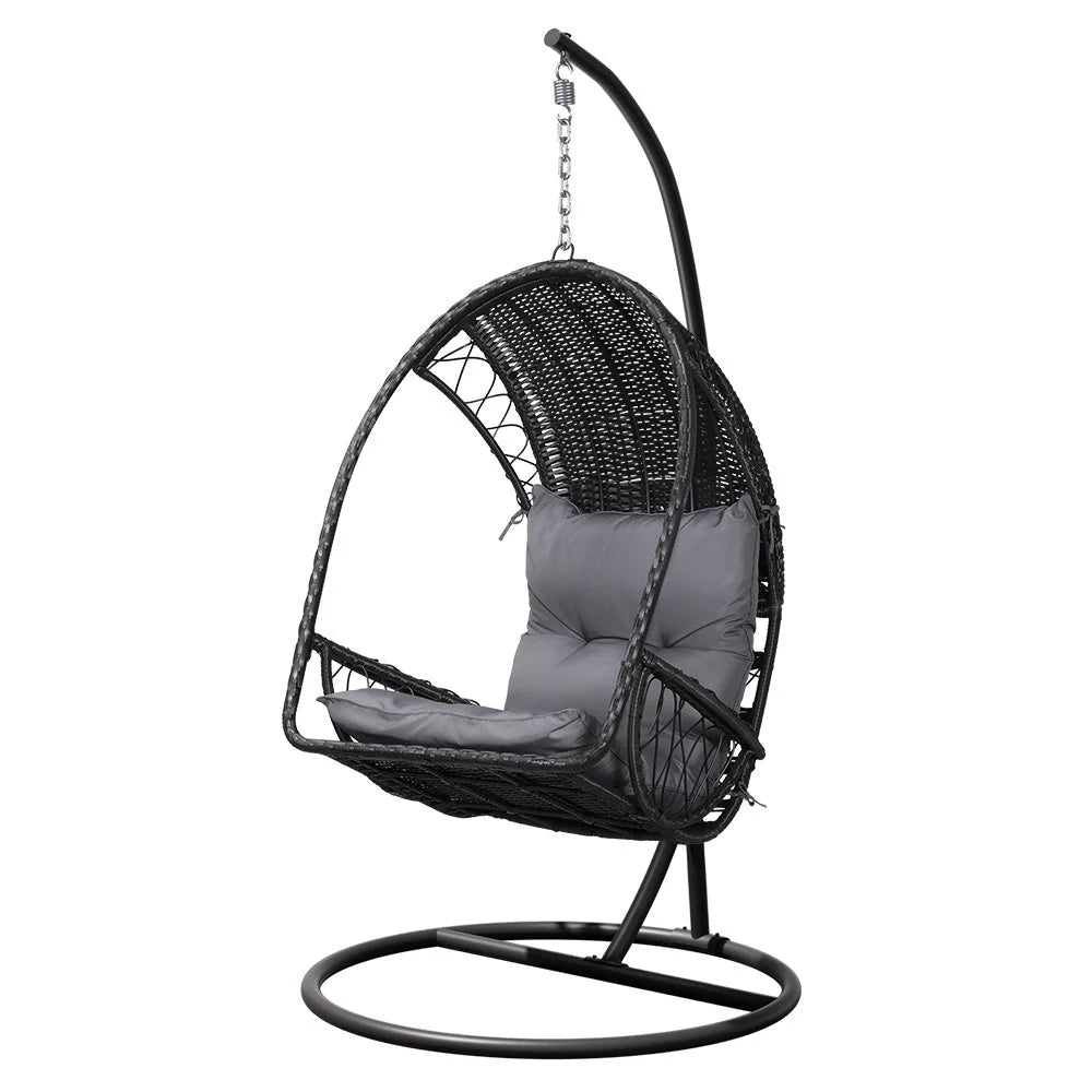 Outdoor Egg Swing Chair Wicker Furniture Pod Stand