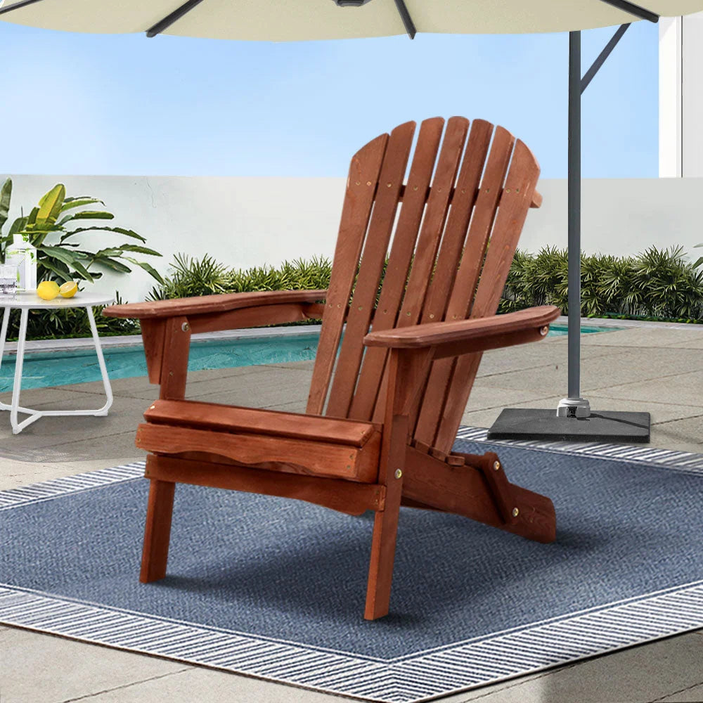 Outdoor Furniture Beach Chair Wooden Adirondack Patio Lounge 894