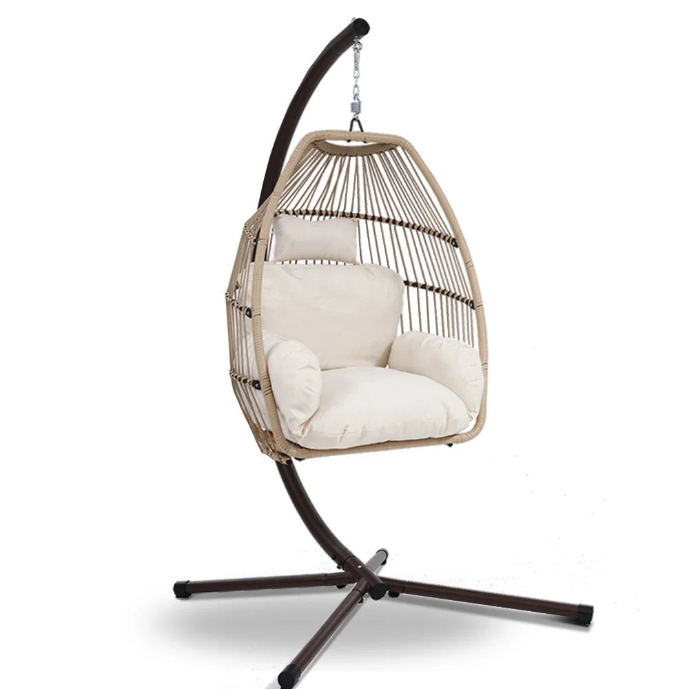 Outdoor Furniture Egg Hanging Swing Chair Wicker Rattan