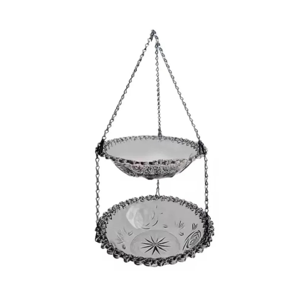 Outdoor hanging bird with key surfaces and edge shape