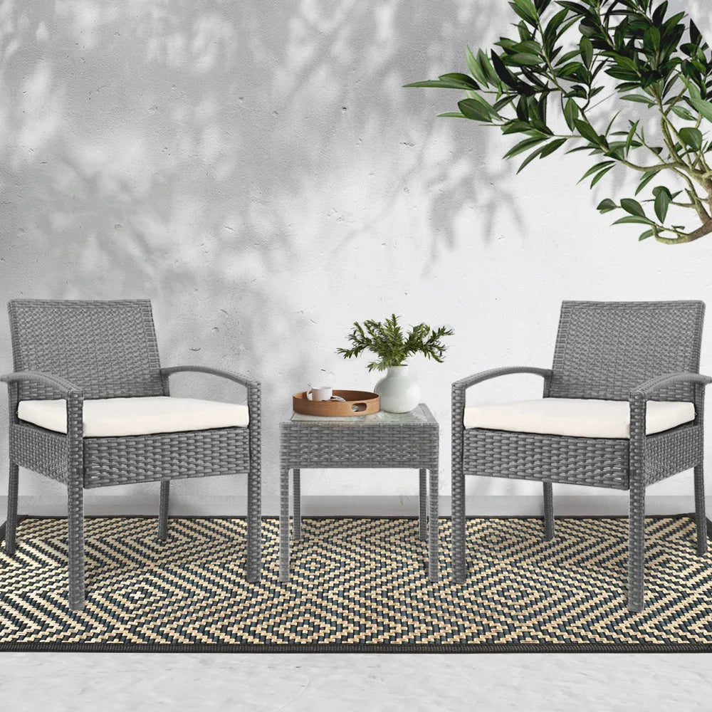 Outdoor Set (3pc) Grey - Outdoor