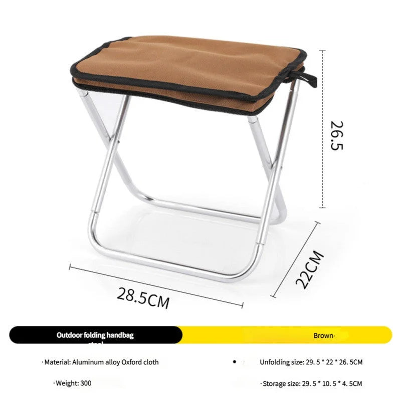 Outdoor Ultralight Folding Camping Chair - Brown - Outdoor