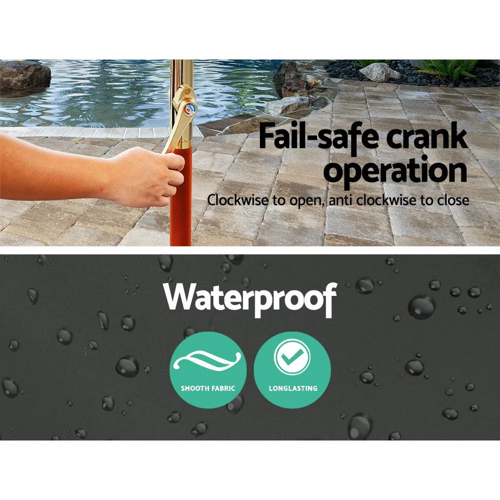Outdoor Umbrella 3M Pole Stand Sun Beach Garden Deck