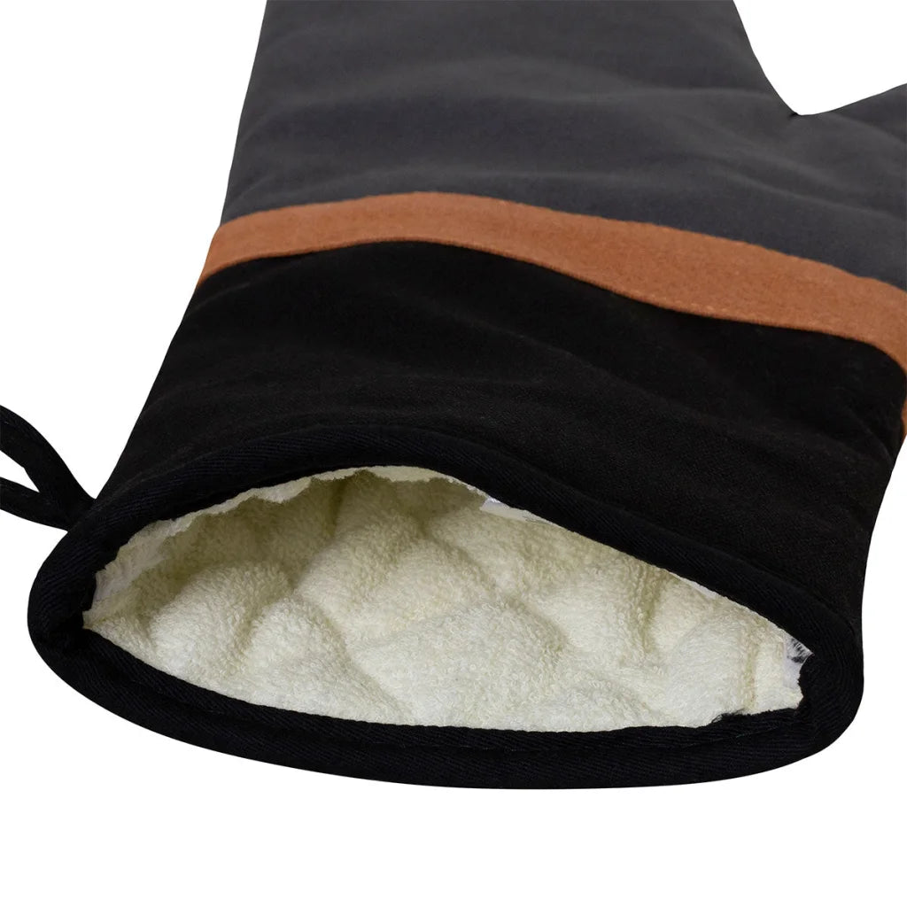 Oven Mitt J Elliot Home Selby Cotton 34x15 cm - Charcoal &