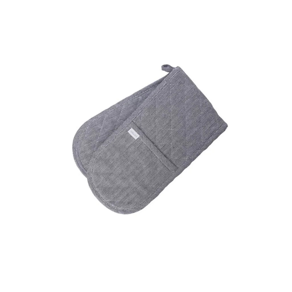 Rans Herringbone Black Cotton Set of 2 Oven Gloves main image 0