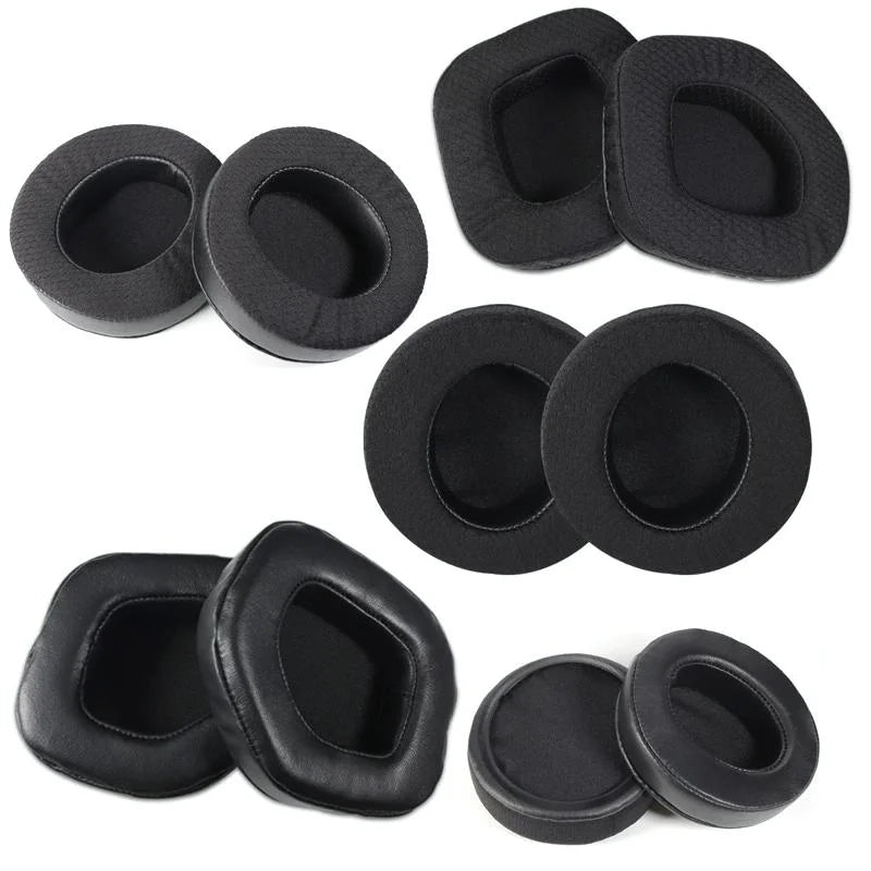 Pair Of Black Lambskin Headset Covers For Alienware Aw988