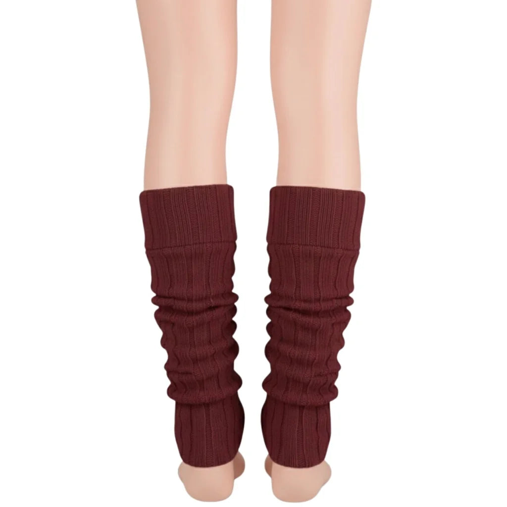 Pair of Womens Leg Warmers Disco Winter Knit Dance Party