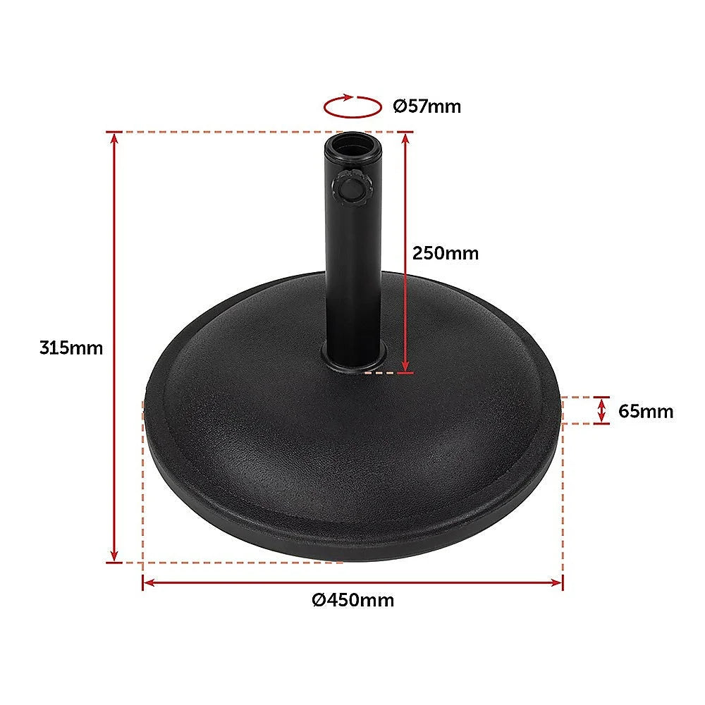 Patio Sun Umbrella Base 20kg Durable Parasol Garden Stand