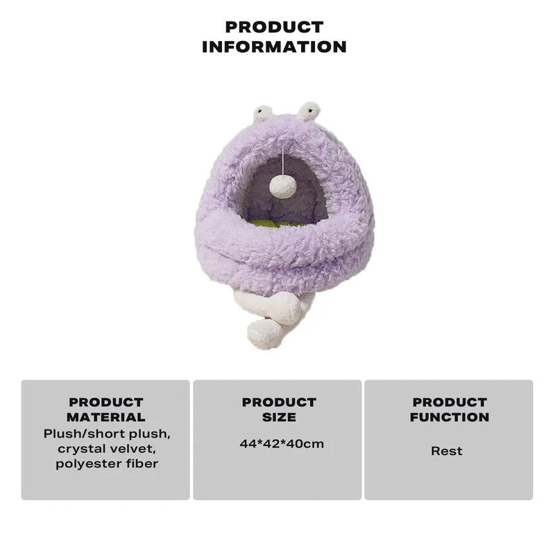 Pet Bed Monster Dog Cat Warm Soft Plush Nest Comfy Sleeping
