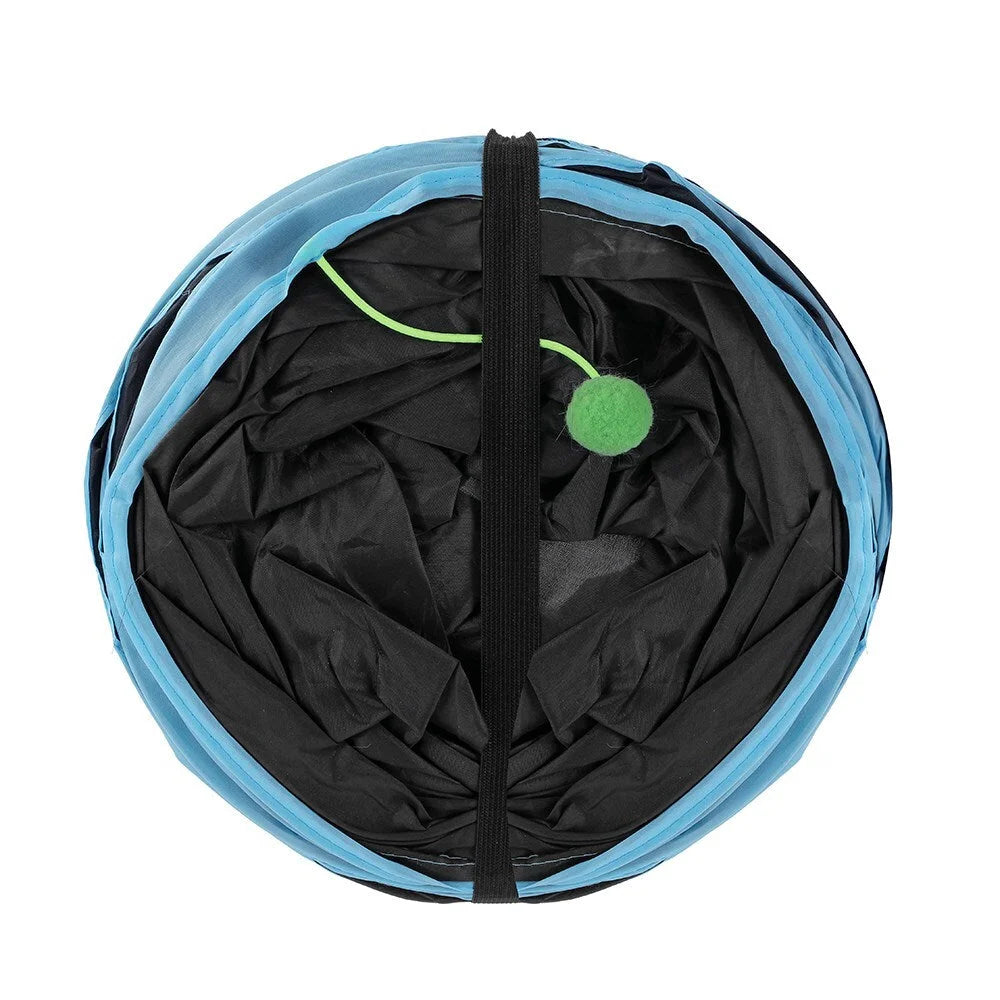 Pet Cat Toys Tri-Tunnel Collapsible Tent Training Play